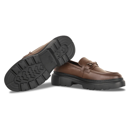 1900-Classic Platform Loafers – Brown