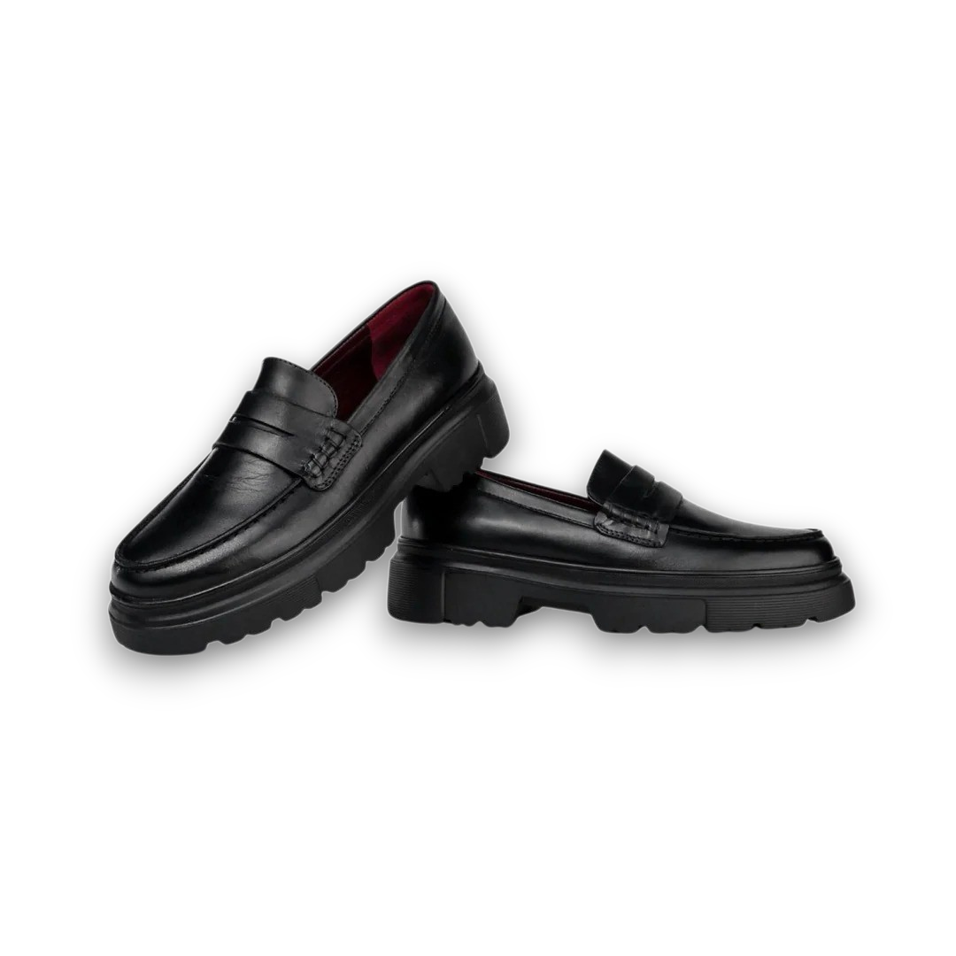 1900-Classic Penny Loafers Platform-Black