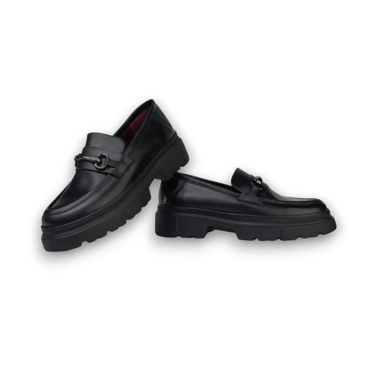 1900-Classic Platform Loafers – Black