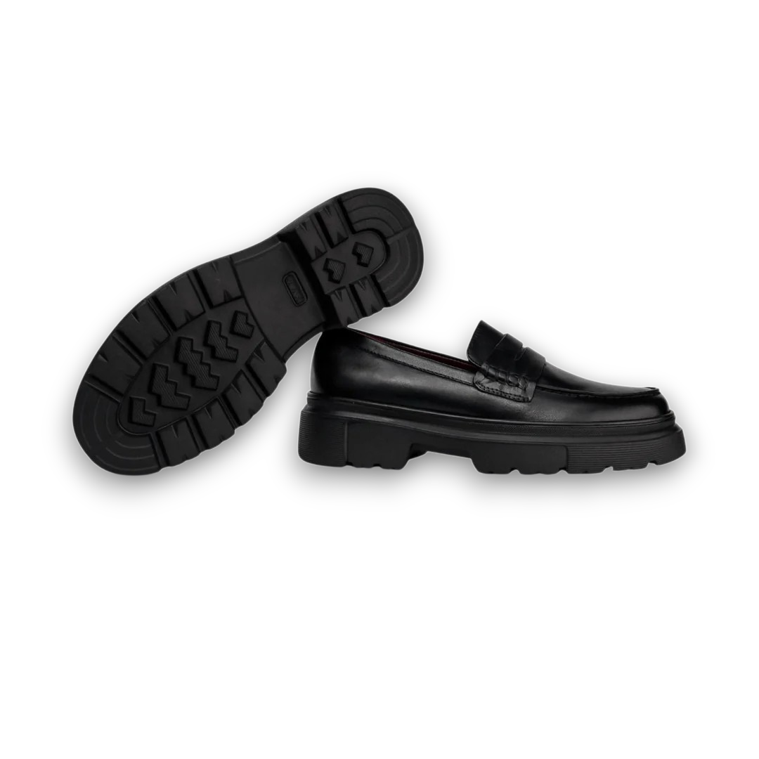 1900-Classic Penny Loafers Platform-Black