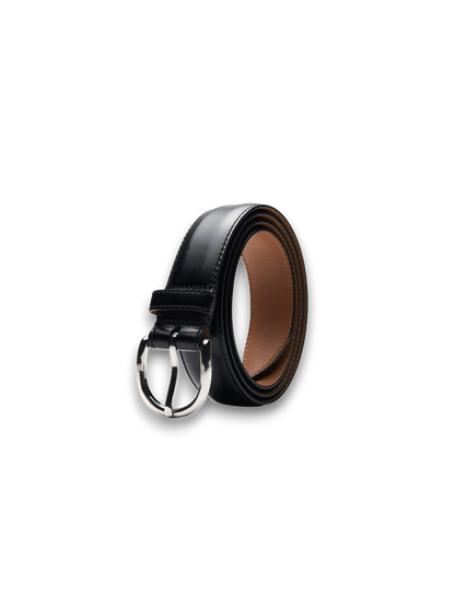 1900-Classic Leather Belt-Black