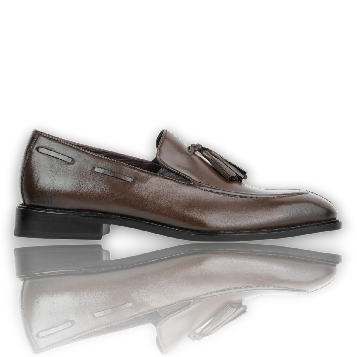1900-Classic Gentleman Tassel Loafers Brown