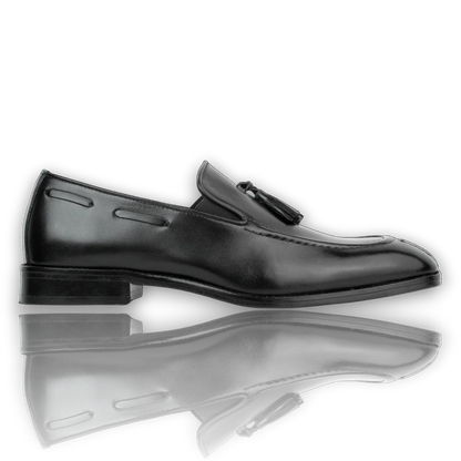 1900-Classic Gentleman Tassel Loafers Black
