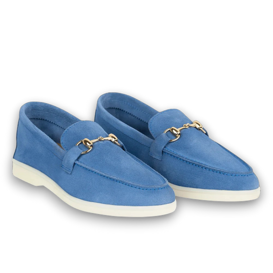 1900- Classic Suede Horsebit Loafers – Blue