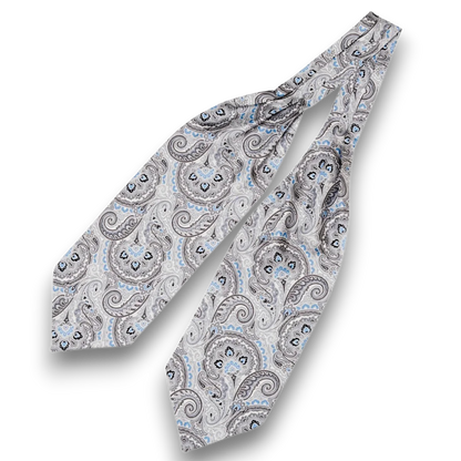 1900 Gentleman Ascot Tie White
