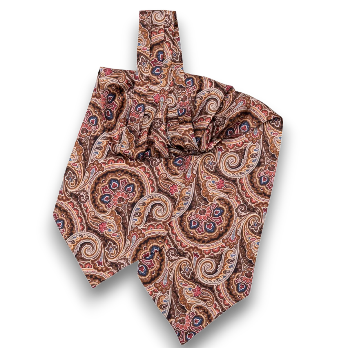 1900 Gentleman Ascot Tie Brown
