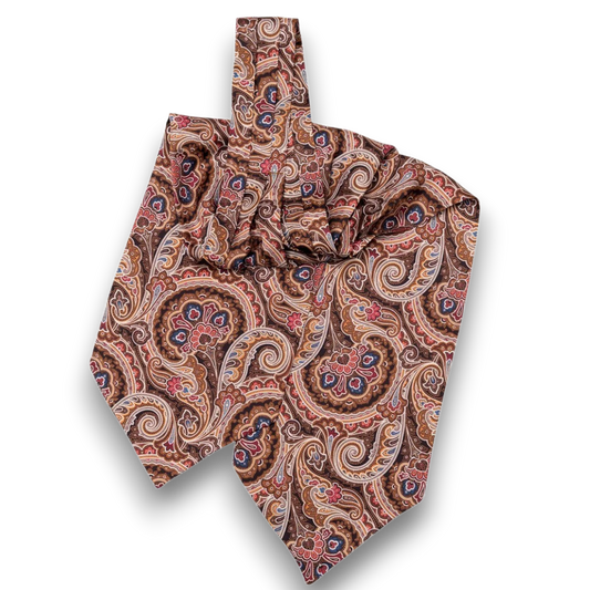 1900 Gentleman Ascot Tie Brown