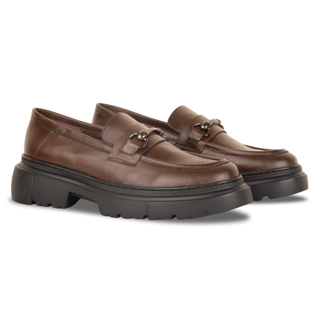 1900-Classic Platform Loafers – Brown