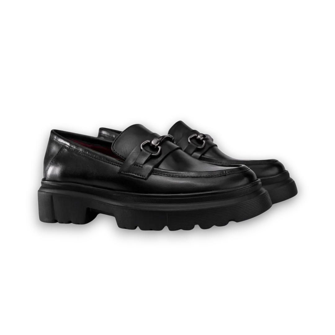 1900-Classic Platform Loafers – Black