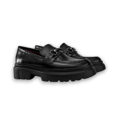 1900-Classic Platform Loafers – Black