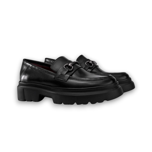 1900-Classic Platform Loafers – Black