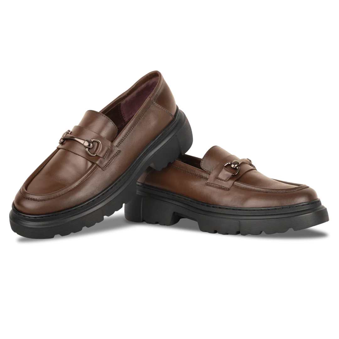 1900-Classic Platform Loafers – Brown