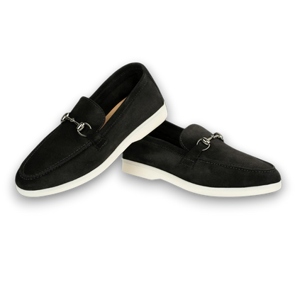 1900- Classic Suede Horsebit Loafers – Black